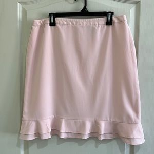 Lined Pink Ruffle Hem Skirt